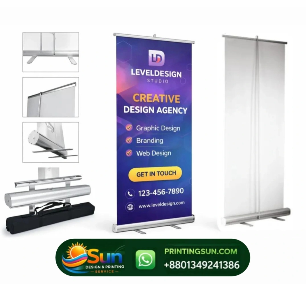 Roll-up Banner - রোল-আপ ব্যানার ঢাকা | Portable Banner Stand Bangladesh