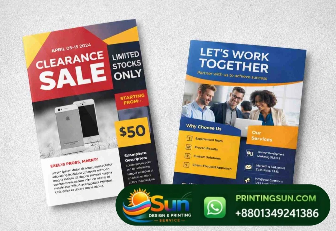 Flyer Leaflet - ফ্লায়ার ও লিফলেট প্রিন্ট ঢাকা | Promotional Leaflet Bangladesh