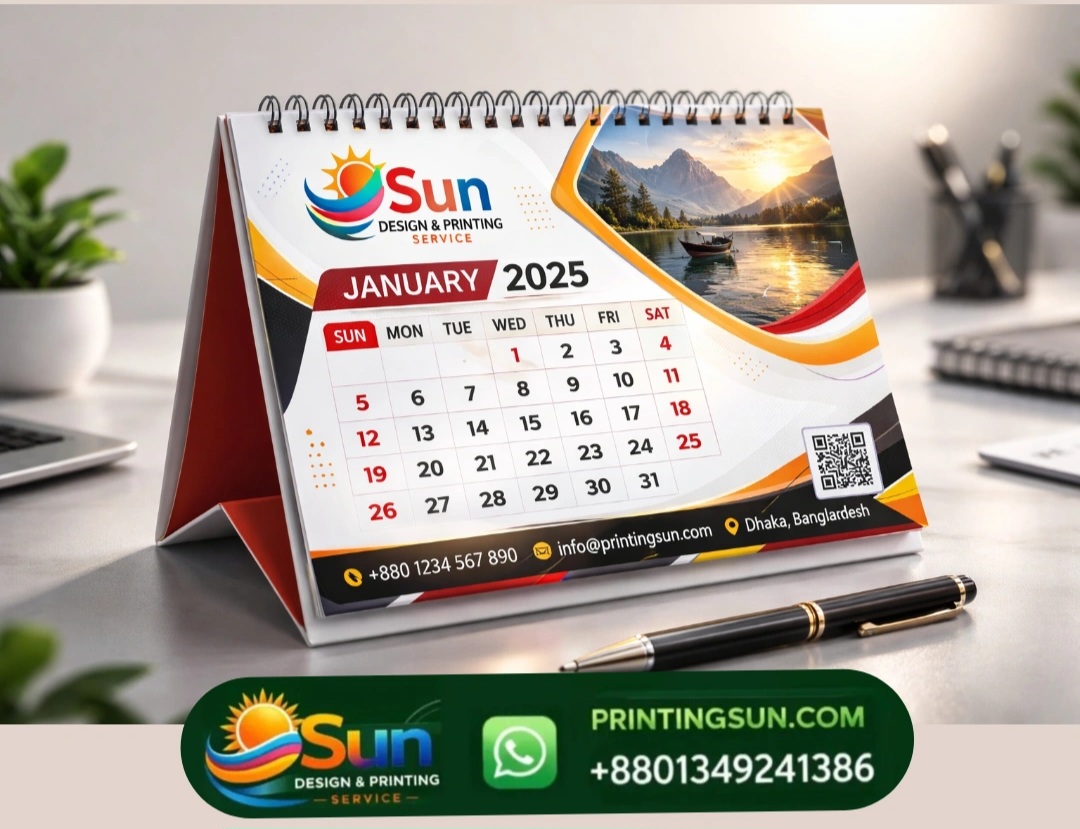 Desk Calendar - কাস্টম ডেস্ক ক্যালেন্ডার প্রিন্ট ঢাকা | Table Calendar Printing Bangladesh