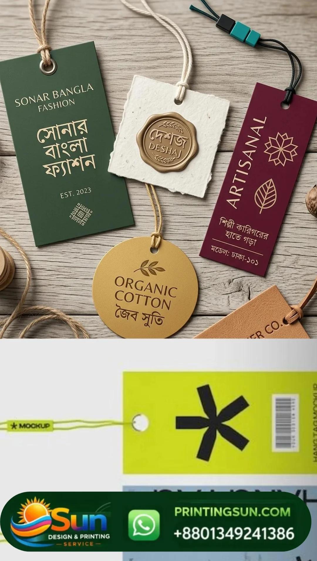 Hang Tag - কাস্টম হ্যাং ট্যাগ প্রিন্ট ঢাকা | Garments Hang Tag Printing Bangladesh