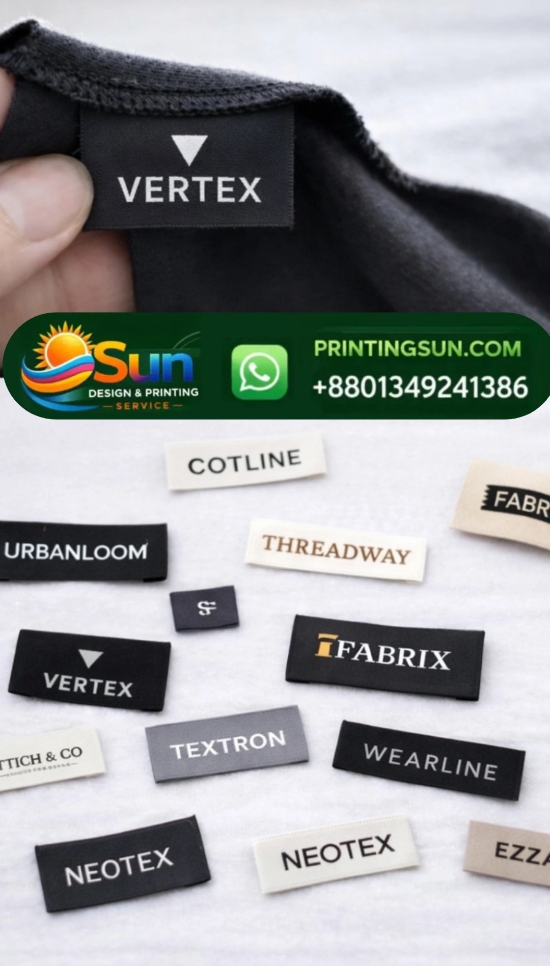 Woven Label - উভেন লেবেল তৈরি ঢাকা | Custom Woven Label Garments Bangladesh