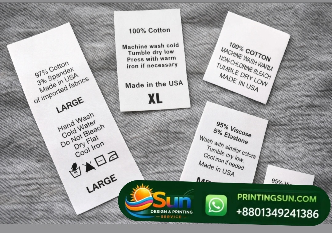 Care Label - কেয়ার লেবেল প্রিন্ট ঢাকা | Garments Care Wash Label Bangladesh