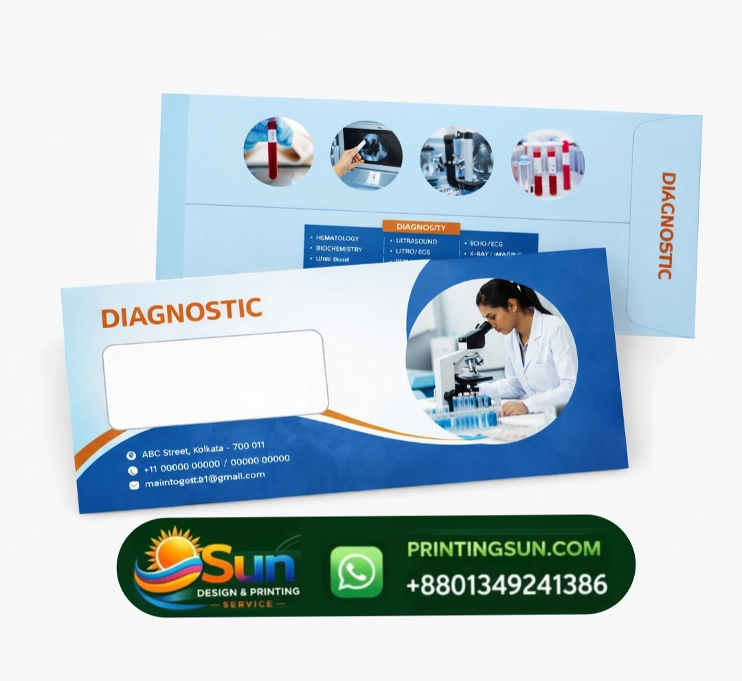 Medical Report Envelope - মেডিকেল রিপোর্ট খাম প্রিন্ট ঢাকা