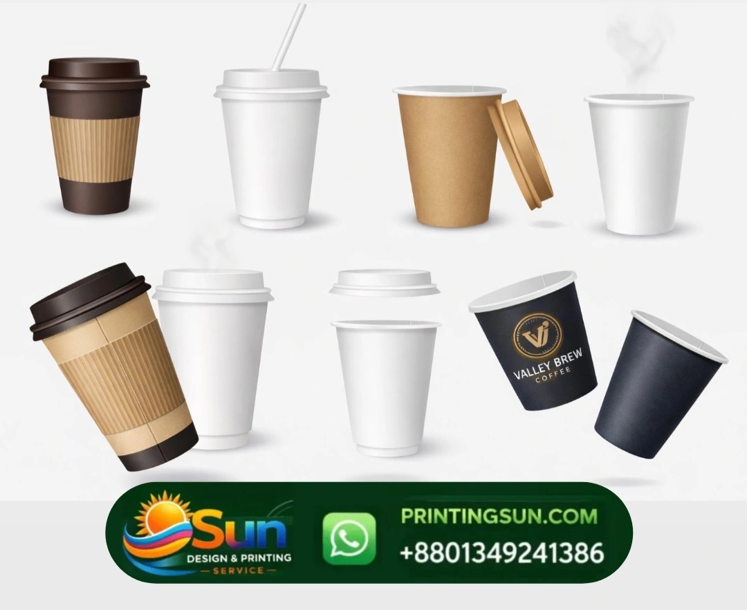 Paper Cup - কাস্টম পেপার কাপ প্রিন্ট ঢাকা | Branded Paper Cup Bangladesh