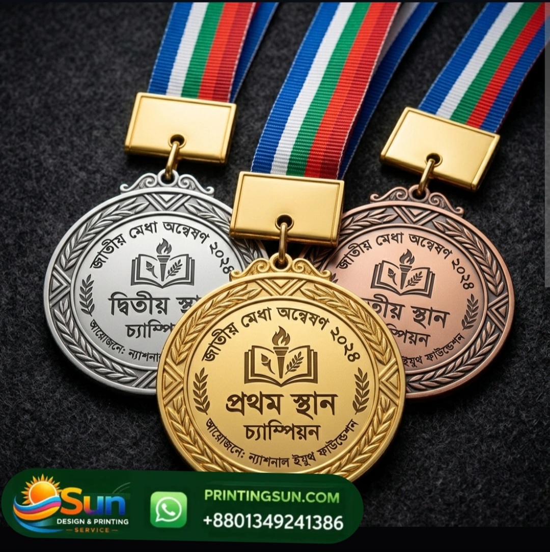 Medal & Ribbon - মেডেল ও রিবন ঢাকা | Custom Medal Printing Bangladesh