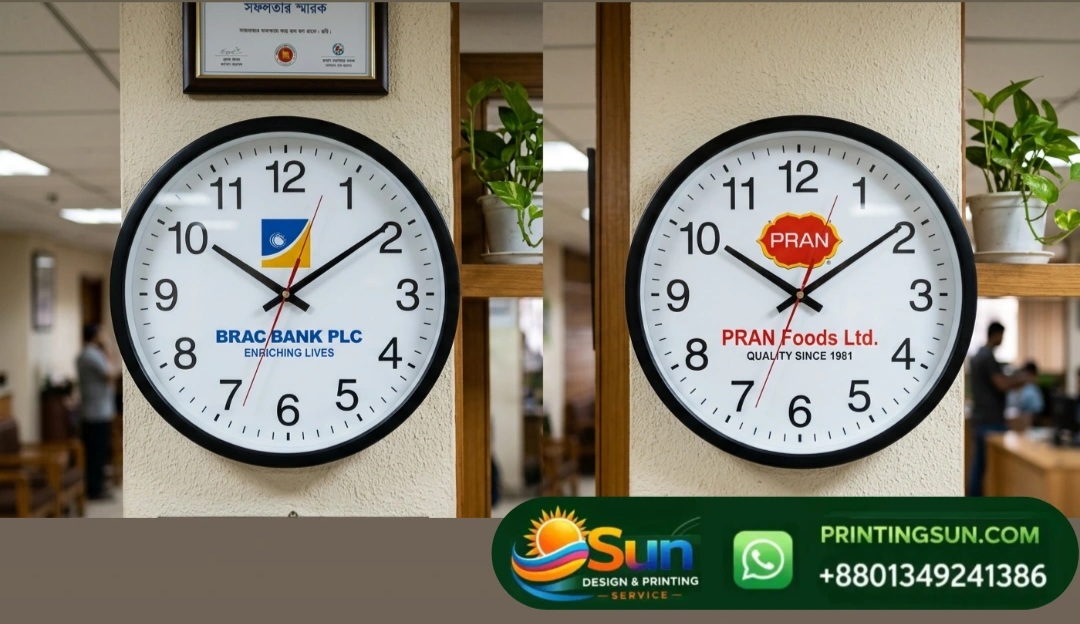 Custom Wall Clock - কাস্টম ওয়াল ক্লক প্রিন্ট ঢাকা | Branded Clock Bangladesh