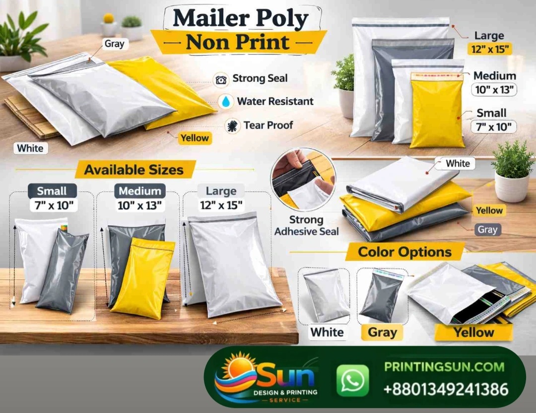 Mailer Poly Bag - মেইলার পলি ব্যাগ প্রিন্ট ঢাকা | Custom Mailer Bag Bangladesh