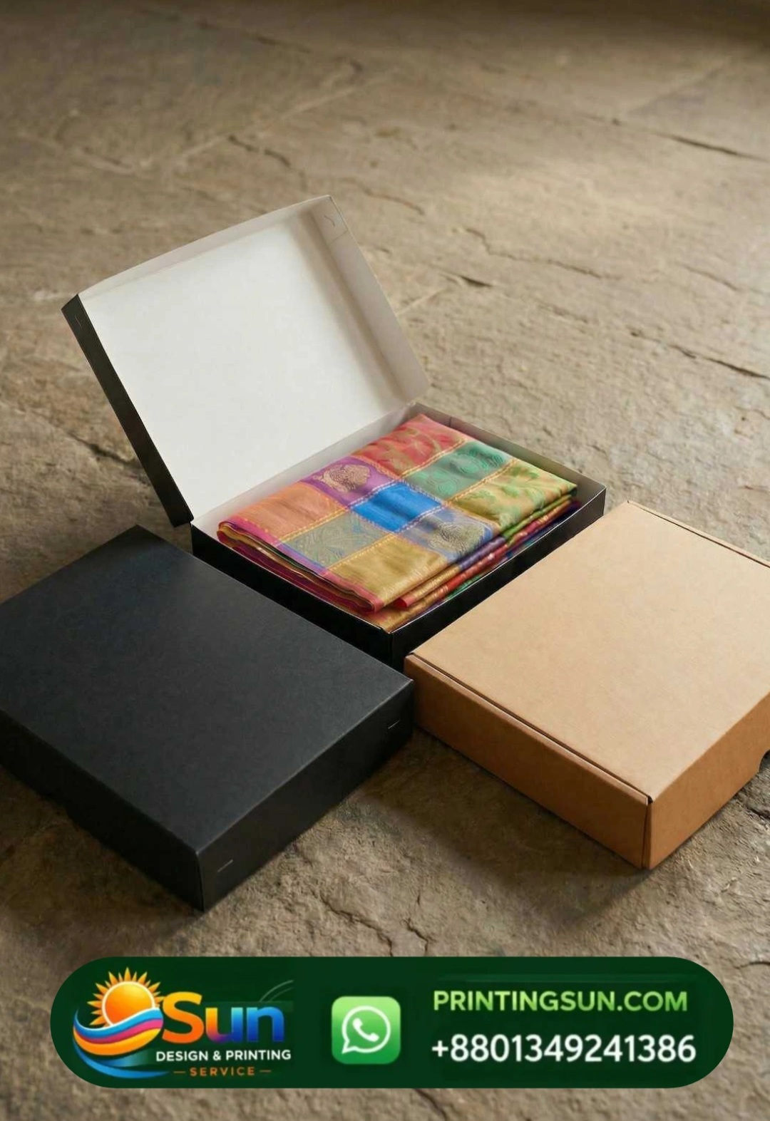 Saree Panjabi Box - শাড়ি ও পাঞ্জাবি বক্স প্রিন্ট ঢাকা | Custom Saree Box Bangladesh