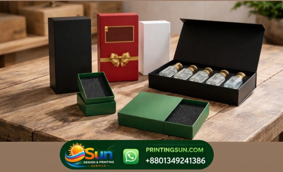 Perfume Atar Box - পারফিউম ও আতর বক্স প্রিন্ট ঢাকা | Custom Perfume Box Bangladesh