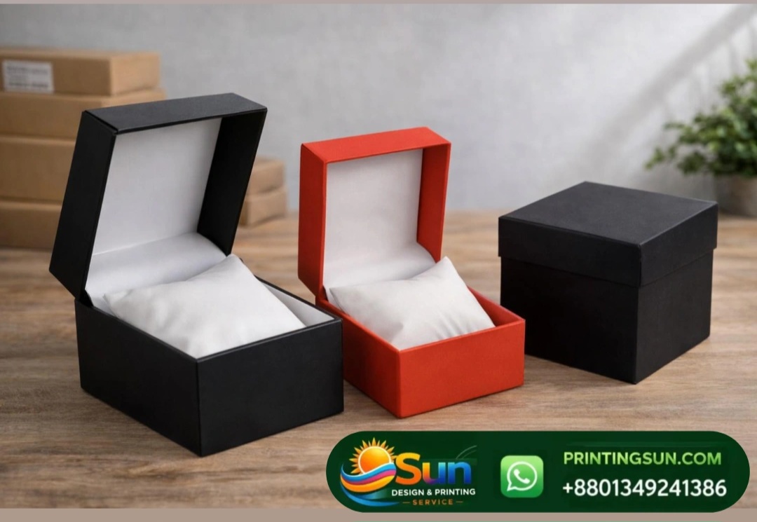 Watch Jewelry Box - ওয়াচ ও জুয়েলারি বক্স প্রিন্ট ঢাকা | Custom Watch Box Bangladesh