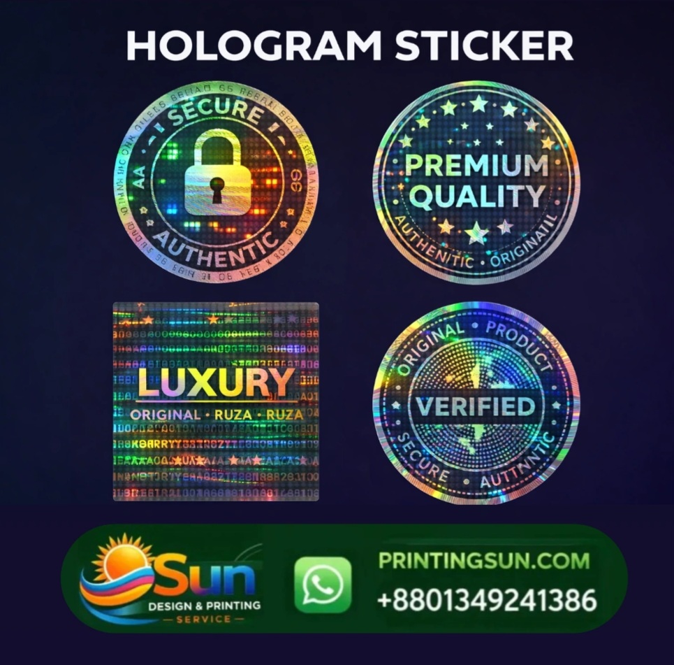 Hologram Sticker - হলোগ্রাম স্টিকার প্রিন্ট ঢাকা | Security Hologram Bangladesh