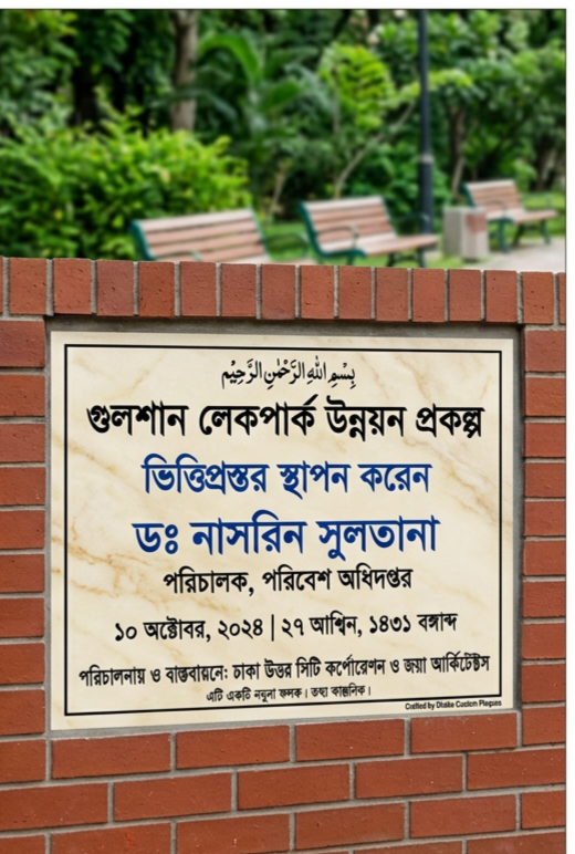 উদ্বোধনী শিলালিপি ডিজাইন সেম্পল - Inaugural Plaque Design Sample Dhaka