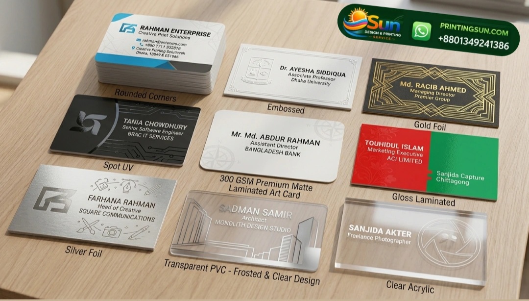ভিজিটিং কার্ড কাস্টম ডিজাইন - Premium Business Card Bangladesh
