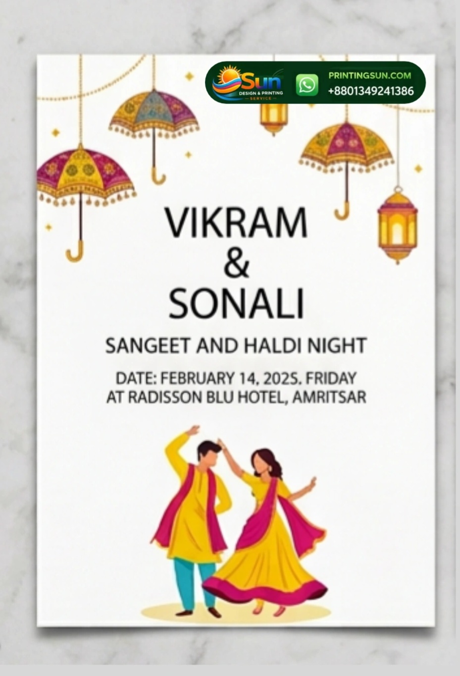 গায়ে হলুদ কার্ড কাস্টম ডিজাইন - Premium Gaye Holud Card Bangladesh