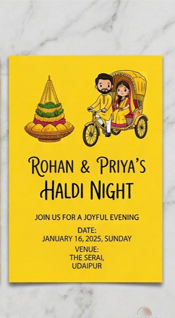 গায়ে হলুদ কার্ড বাংলাদেশ - Gaye Holud Event Card Dhaka BD