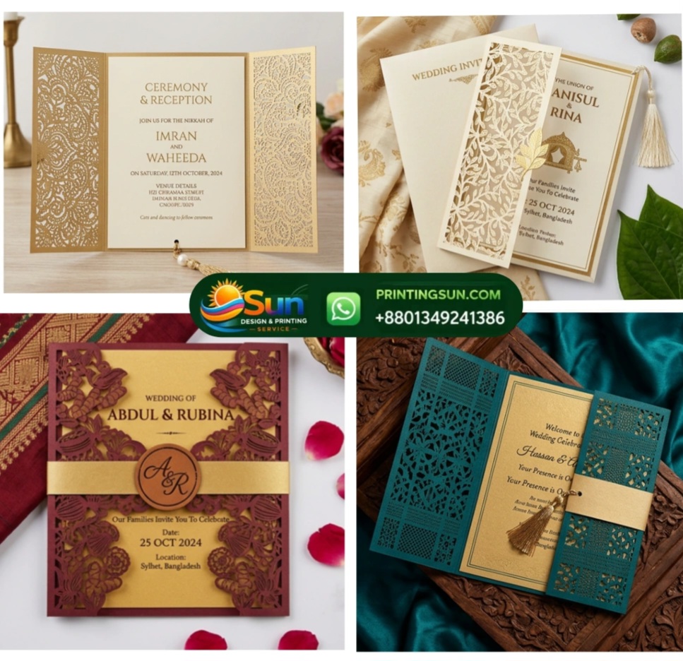 Laser Cut Wedding Card - লেজার কাট বিয়ের কার্ড ঢাকা | Premium Wedding Card Bangladesh