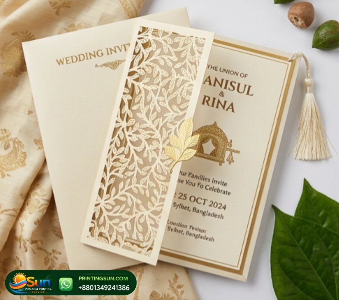 লেজার কাট বিয়ের কার্ড প্রিন্টিং সার্ভিস ঢাকা - Laser Cut Card Printing Service
