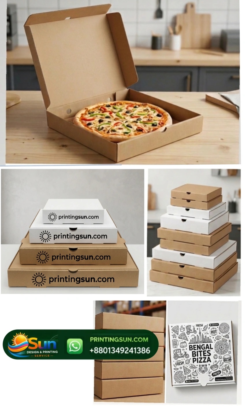 Pizza Box - পিৎজা বক্স প্রিন্ট ঢাকা | Custom Pizza Box Bangladesh