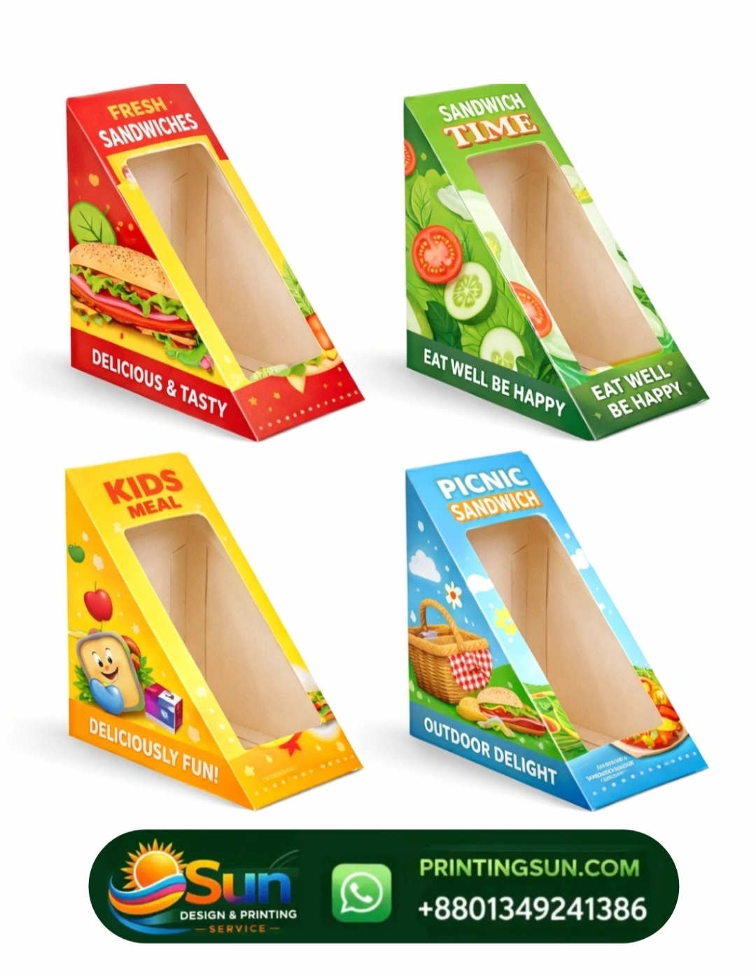 Sandwich Box - স্যান্ডউইচ বক্স প্রিন্ট ঢাকা | Custom Sandwich Box Bangladesh