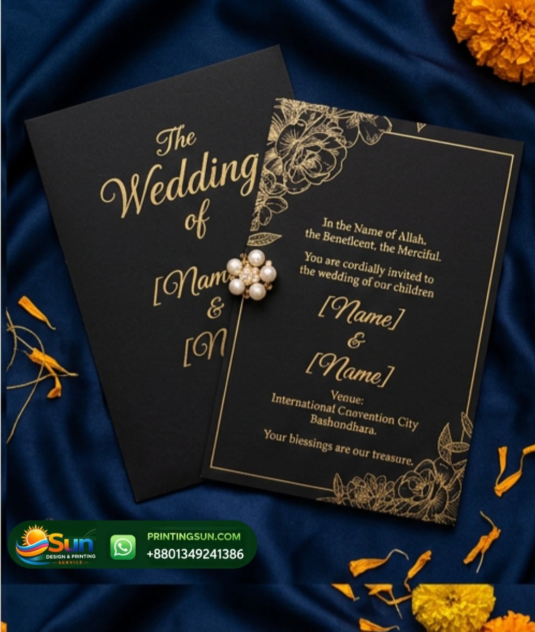 সাধারণ বিয়ের কার্ড কাস্টম ডিজাইন - Premium Standard Wedding Card Bangladesh