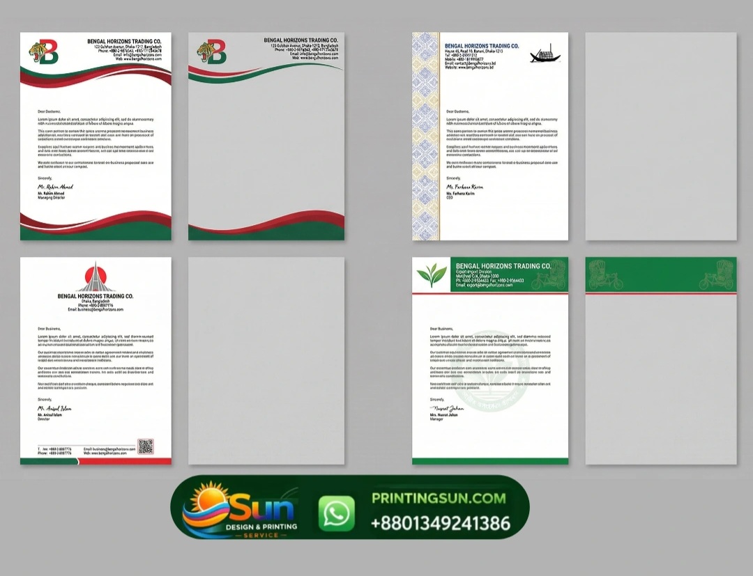 Letterhead & Pad - কাস্টম লেটারহেড প্যাড প্রিন্ট ঢাকা | Official Letterhead Printing