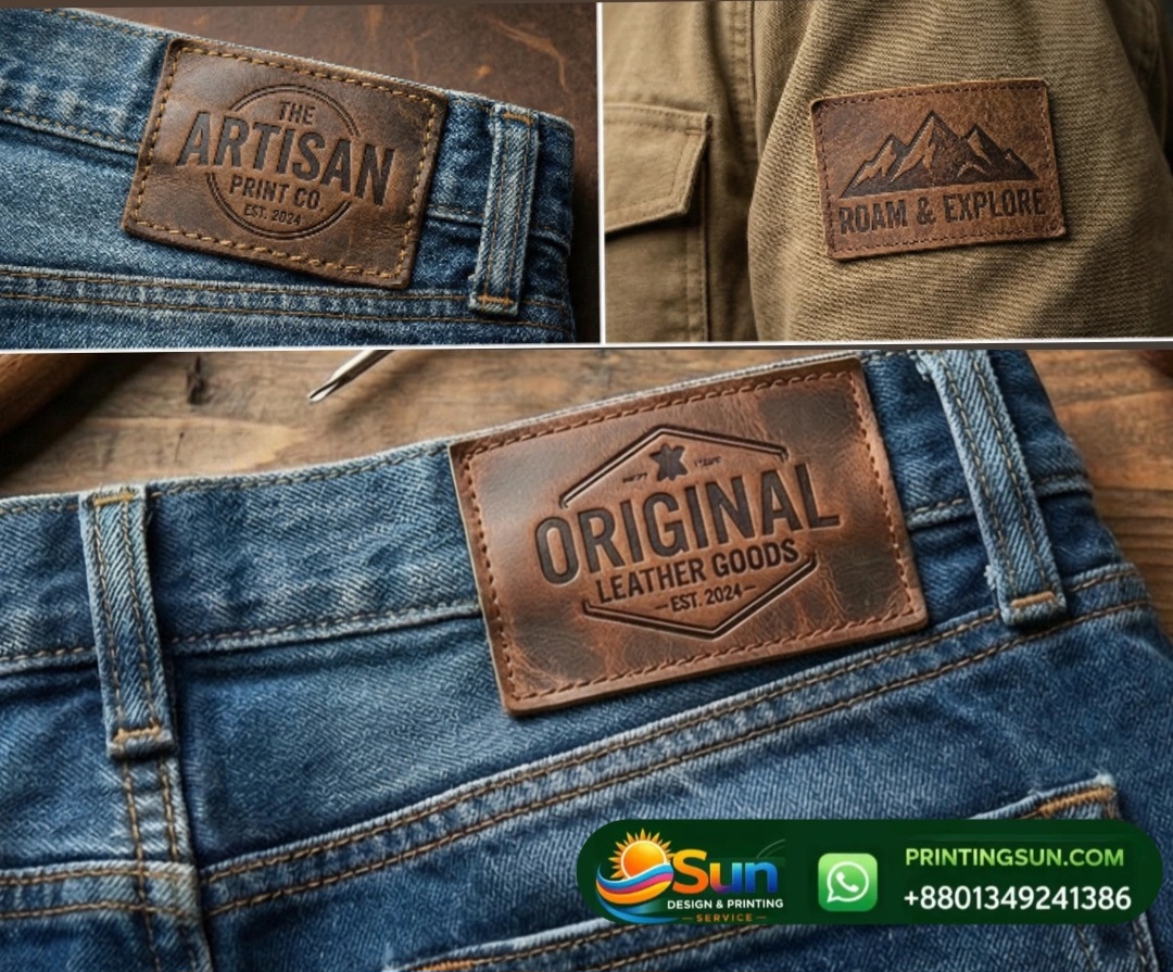 Leather Jacron Patch - লেদার জ্যাক্রন প্যাচ - Garment Label Dhaka Bangladesh | Sun Printing