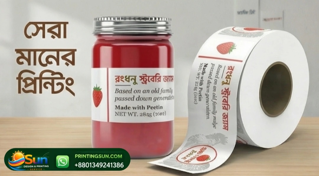Custom Sticker Roll Labels Sample - রোল লেবেল কাস্টম ডিজাইন - Dhaka Bangladesh | Sun Printing