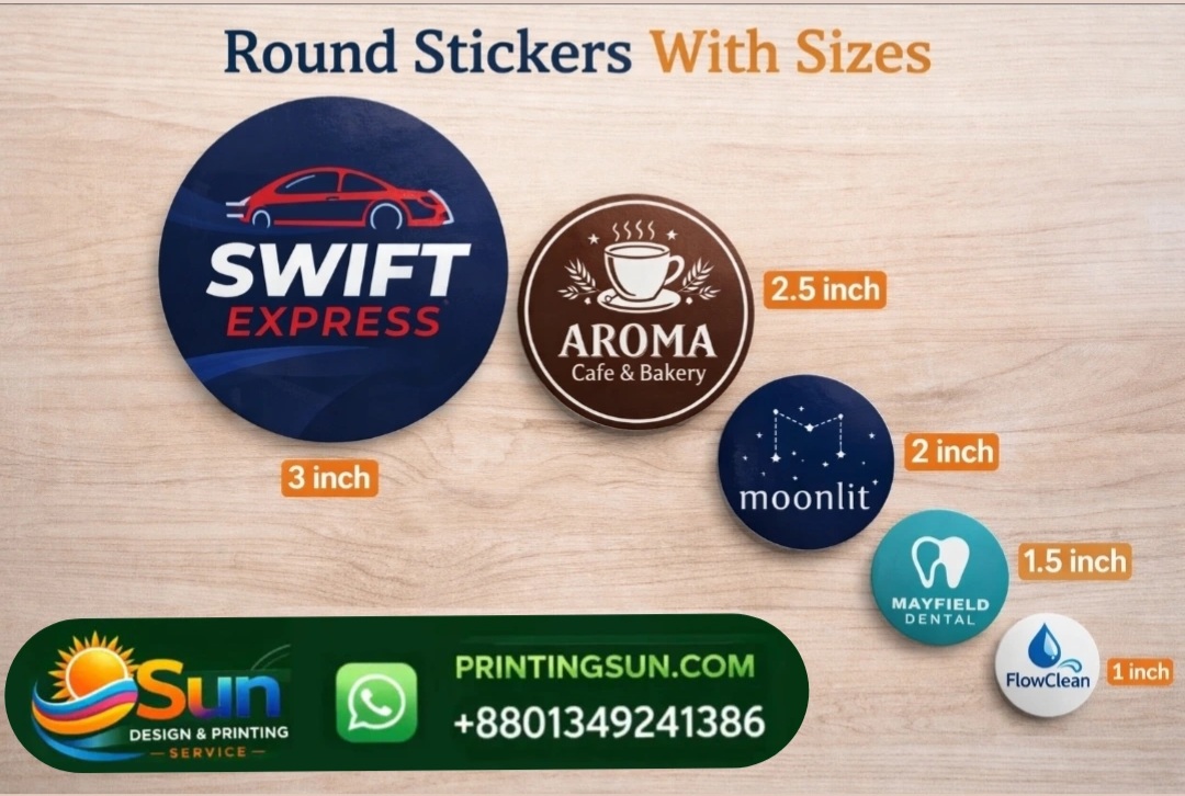 Round & Square Sticker - রাউন্ড স্টিকার প্রিন্ট ঢাকা | Custom Round Label Bangladesh