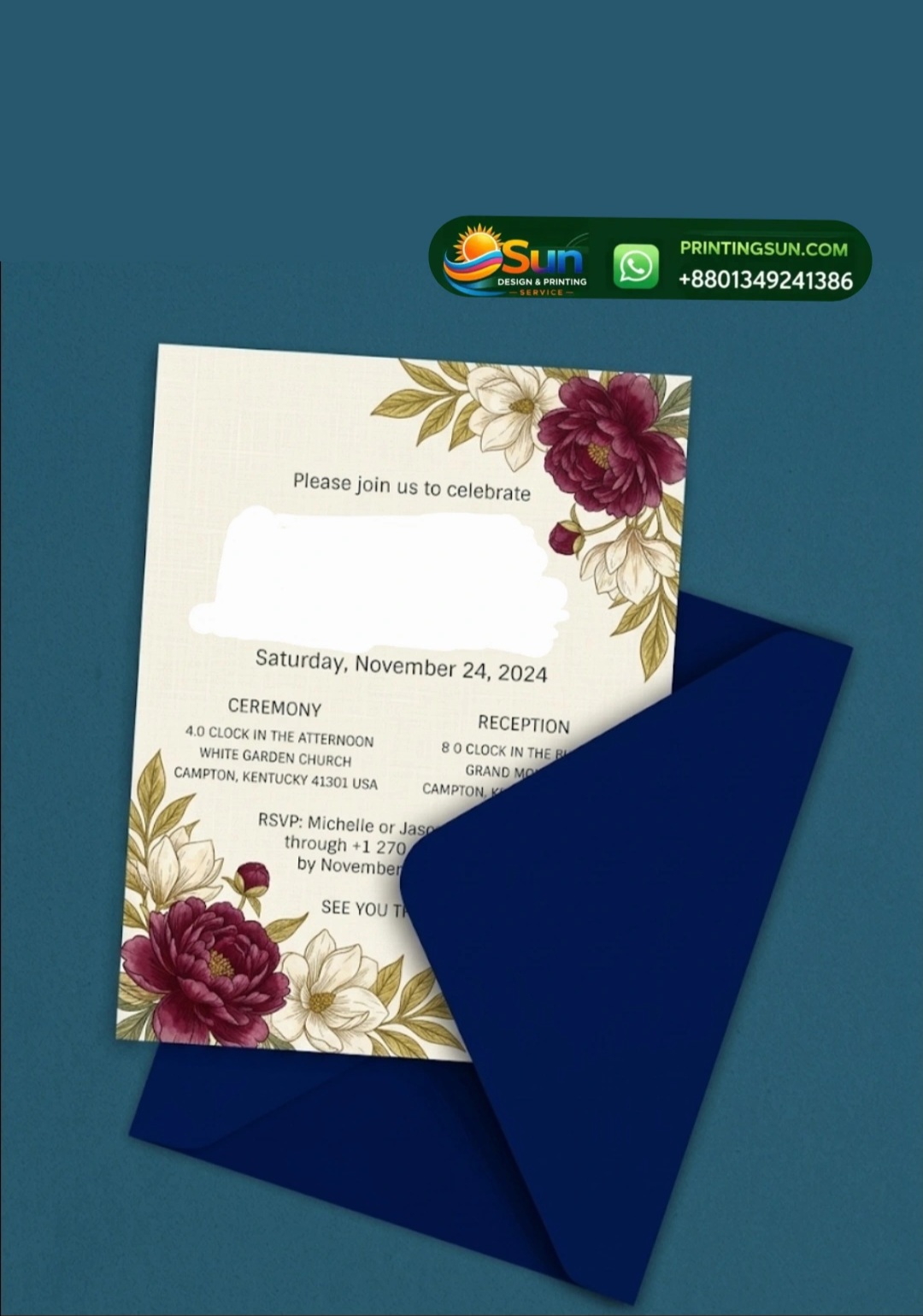 Invitation Card - ইনভিটেশন কার্ড / দাওয়াতনামা - Custom Event Card Printing - Dhaka Bangladesh