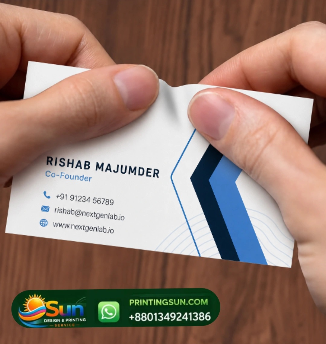 প্লাস্টিক ভিজিটিং কার্ড PVC / Plastic Visiting Card — Waterproof & Tear-Proof PVC