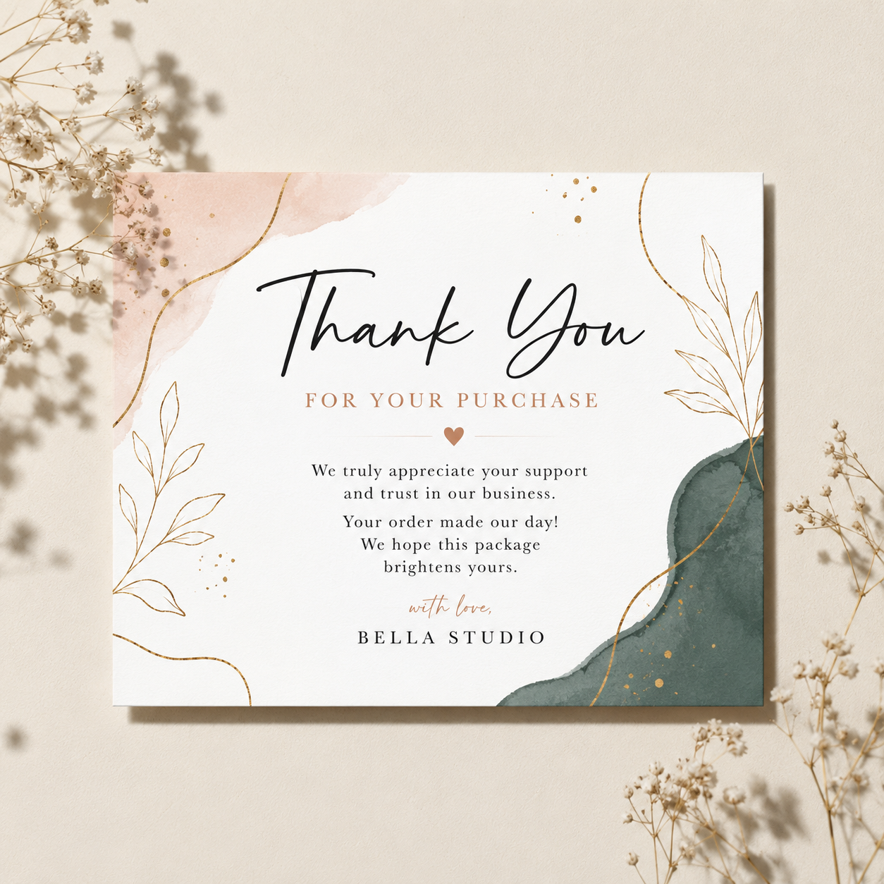 থ্যাঙ্ক ইউ কার্ড — Thank you card