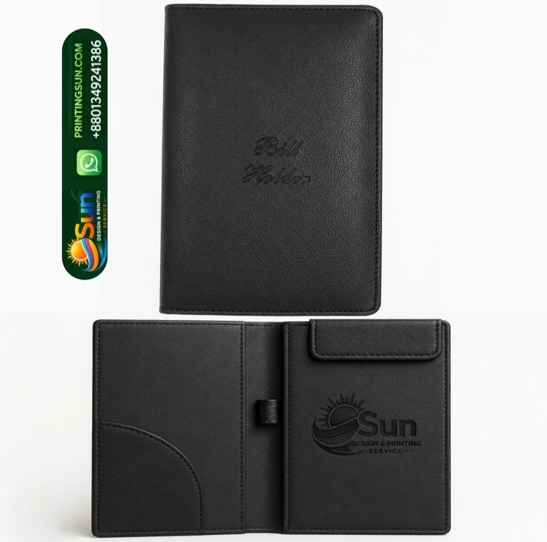 লেদার রেস্টুরেন্ট বিল বুক / Leather Restaurant Bill Book — Sun Printing & Packaging