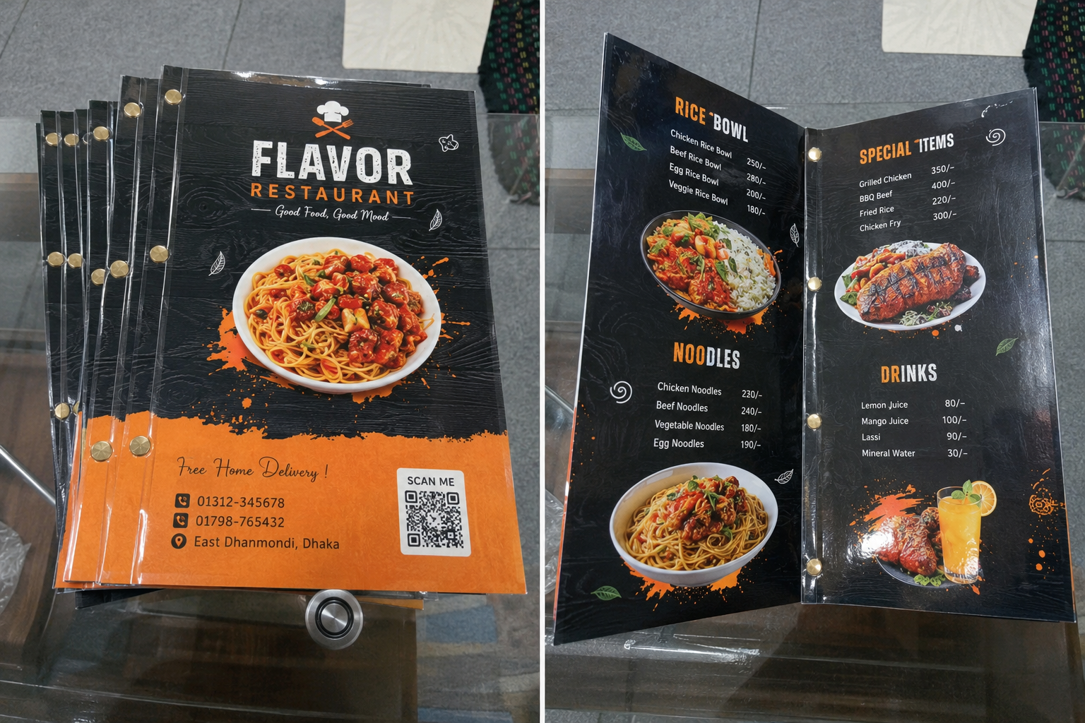 Food Menu Card - ফুড মেনু কার্ড প্রিন্ট ঢাকা বাংলাদেশ