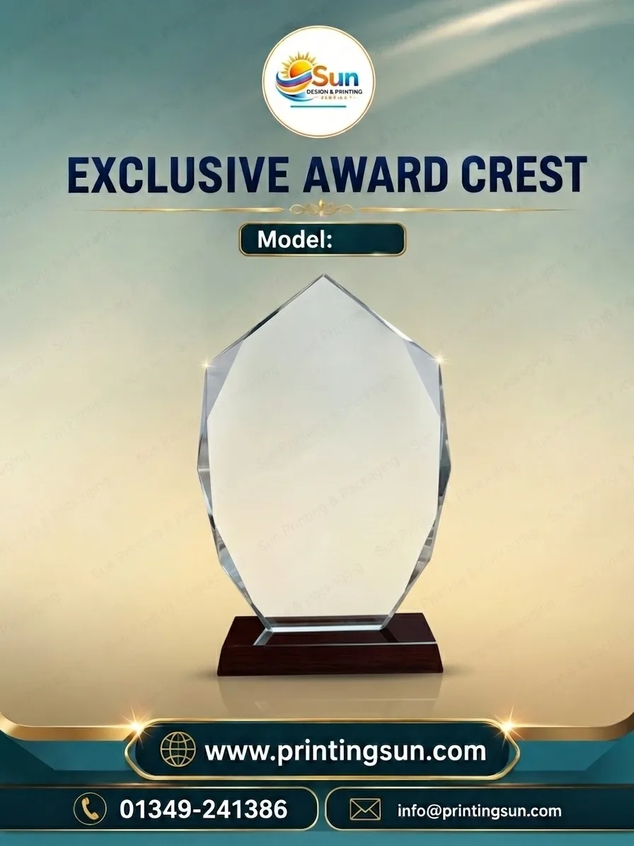 Exclusive Glass Award Crest - Model 01