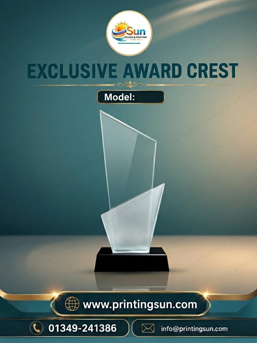 Exclusive Glass Award Crest - Model 03